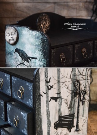 Mini chest of drawers Raven for jewelry storage2 photo