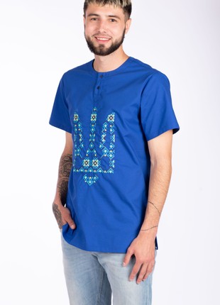 Man's shirt "Trident" blue 79-22/00