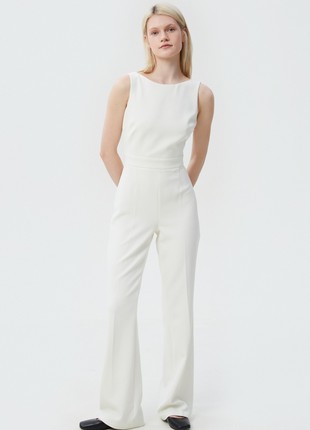 Milky jumpsuit with an open back3 photo