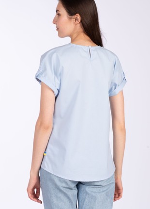 Woman's blouse "Trident" light blue 80-22/004 photo