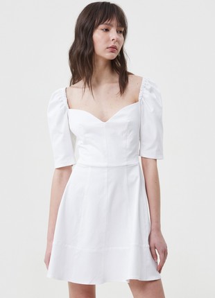 White short cotton dress