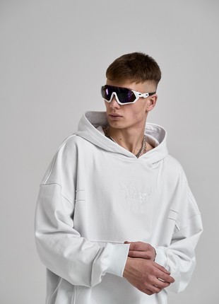 Oversize hoodie OGONPUSHKA Shark white1 photo