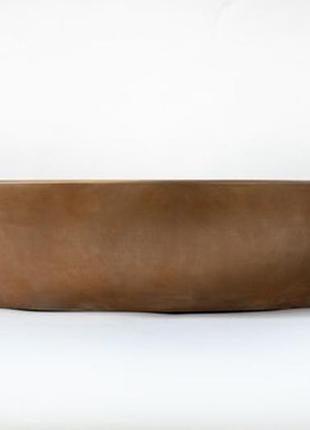 Metal basin cove bronze ochre3 photo