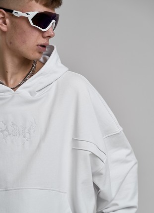 Oversize hoodie OGONPUSHKA Shark white9 photo