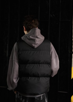 Men's oversized vest OGONPUSHKA Puffi black matte6 photo