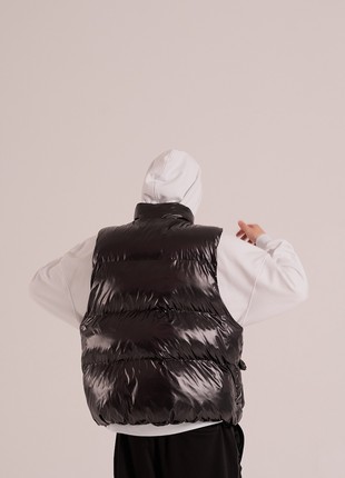 Men's oversized vest OGONPUSHKA Puffi black lacquer7 photo