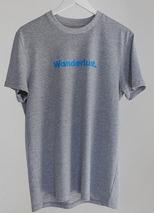 T-shirt Wanderlust - gray melange unisex3 photo