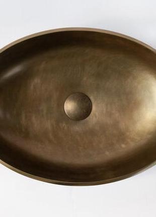 Metal basin cove bronze umber2 photo