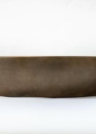 Metal basin cove bronze umber4 photo