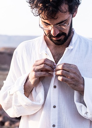 Men's muslin shirt2 photo