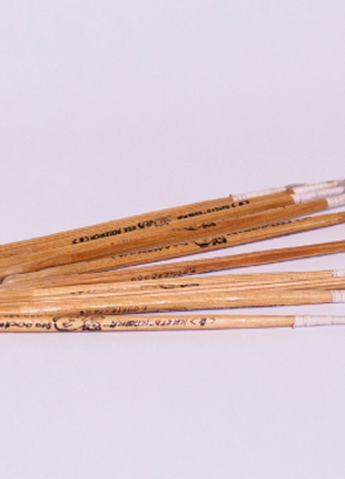 Set of 10 Brushes for Painting - Cat's Fur Painting Brush, One Stroke Brush, Hand made5 photo