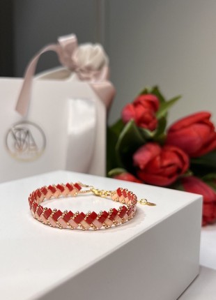 Bracelet Spikelet red-pink2 photo