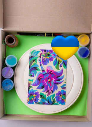 DIY craft kit - DIY painted plate, Bird painting kit, Painting kit wall decor