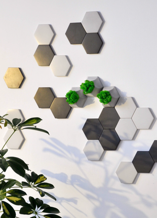 Nature's Oasis M Set: 3D Wall Panels and Vertical Planter Decor with Preserved Moss