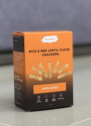 Rise & Red Lentil Flour Crackers - Healthy Snacks, Dairy Free, Gluten Free