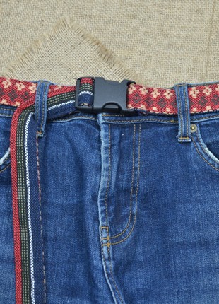 Handmade textile belt in ethnic style.2 photo