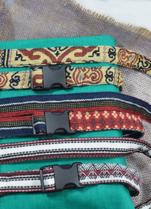 Handmade textile belt in ethnic style.5 photo
