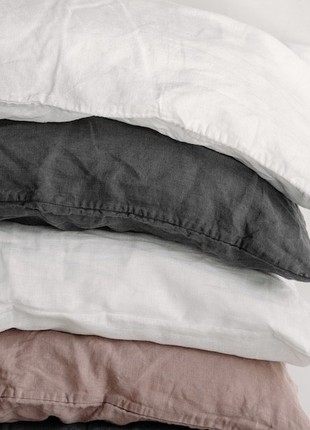 Linen pillowcase GRAPHITE 70X70 (28"x28") 1pcs3 photo