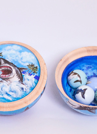 SHARKS nesting doll - Montessori sharks learning toy, Birthday Gift7 photo