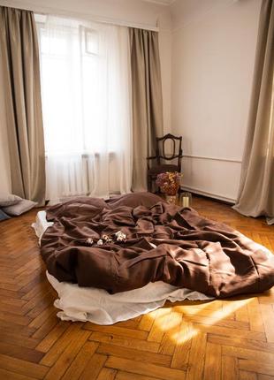 Linen bedding set "chocolate"