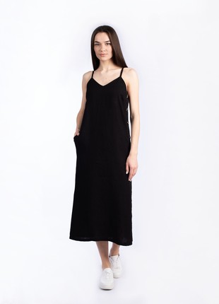 Woman’s sleeveless dress 160-22/00 black