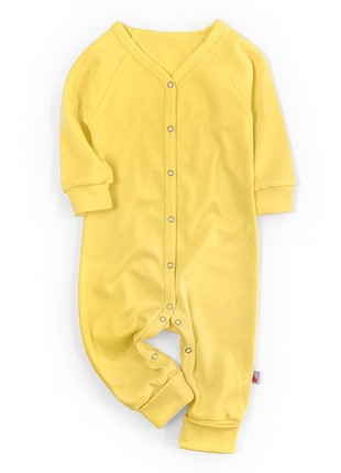 Yellow plain cotton baby jumpsuit Tunes