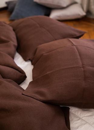 Linen bedding set "chocolate"