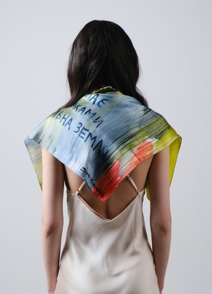 Silk scarf "Papavers" with double-sided printing3 photo