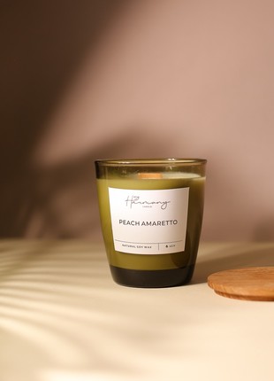 Peach Amaretto scented candle by harmony
