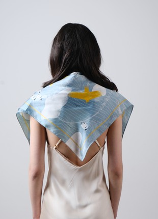 Silk scarf "Dream / Mriya" with double-sided printing3 photo