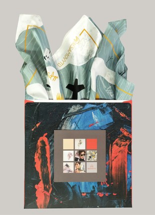 Silk scarf "Dream / Mriya" with double-sided printing9 photo