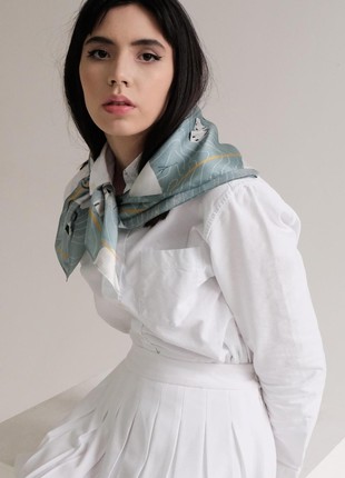 Silk scarf "Dream / Mriya" with double-sided printing7 photo