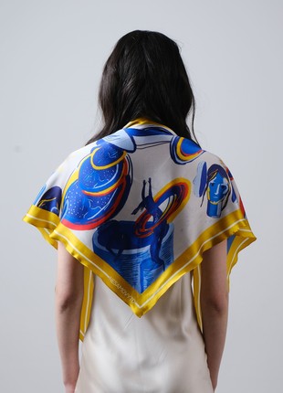 Silk scarf "Sophia" with double-sided printing