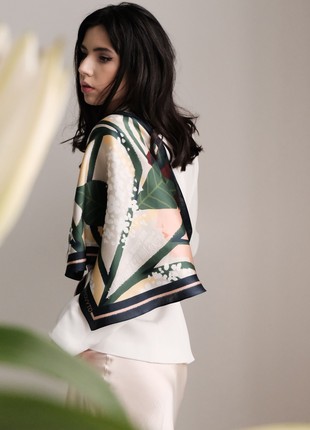 Silk scarf "Cheremshyna" with double-sided printing6 photo