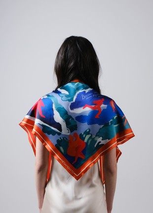 Silk scarf "Where are you now" with double-sided printing6 photo