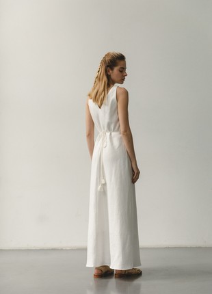 Linen white dress "VOLOSHKY"6 photo