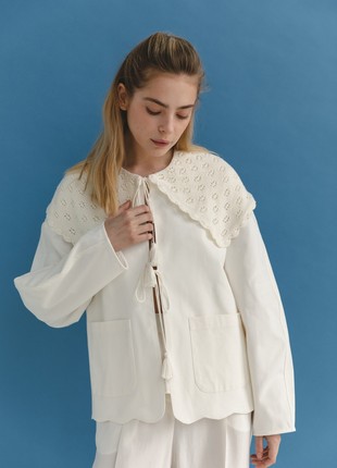 Denim jacket in white