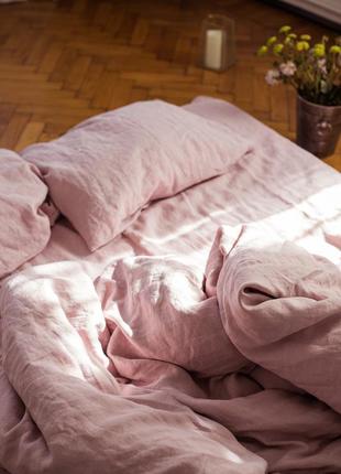 Linen bedding set "dusty rose"