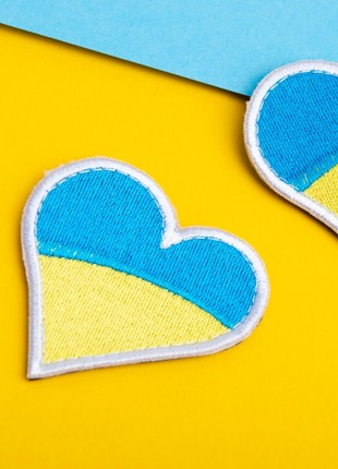 Heart Patriotism Chevron - Ukrainian Symbol of Love and Pride, Ukrainian Flag, 2 pcs
