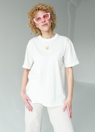 Women's white t-shirt "Trident"3 photo