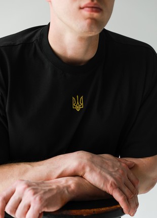 Black T-shirt for men "Trident"3 photo