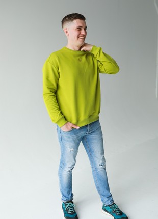 Men's light green sweatshirt "Trident"