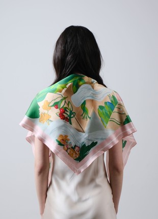 Silk scarf "Navka" with double-sided printing3 photo