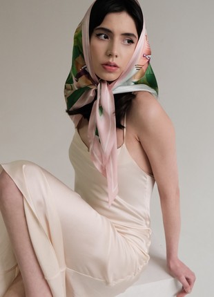 Silk scarf "Navka" with double-sided printing8 photo