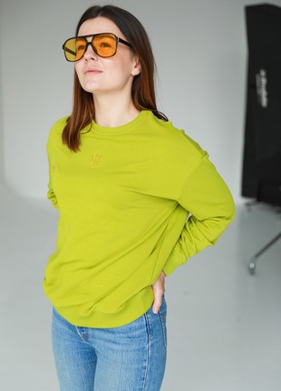 Women's light green sweatshirt "Trident"2 photo