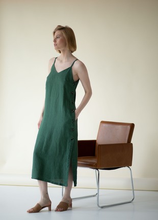 Woman’s sleeveless dress Green 160-22/00