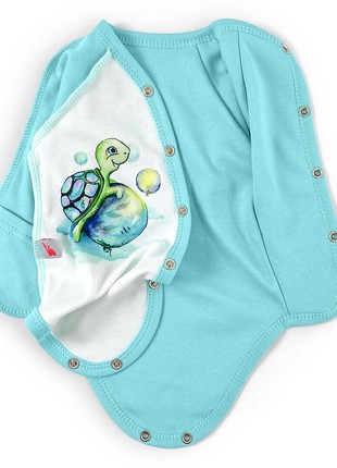 Newborn Set: Onesie, Pants, Hat, and Booties. Turtle print3 photo