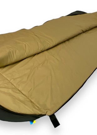 Large Army sleeping bag khaki (up to -2) sleeping bag for tourist expeditions and fishing8 photo