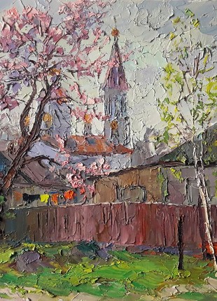 Oil painting Apricots have blossomed Serdyuk Boris Petrovich nSerb813