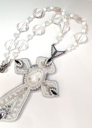 Handmade  pendant ""Cross""